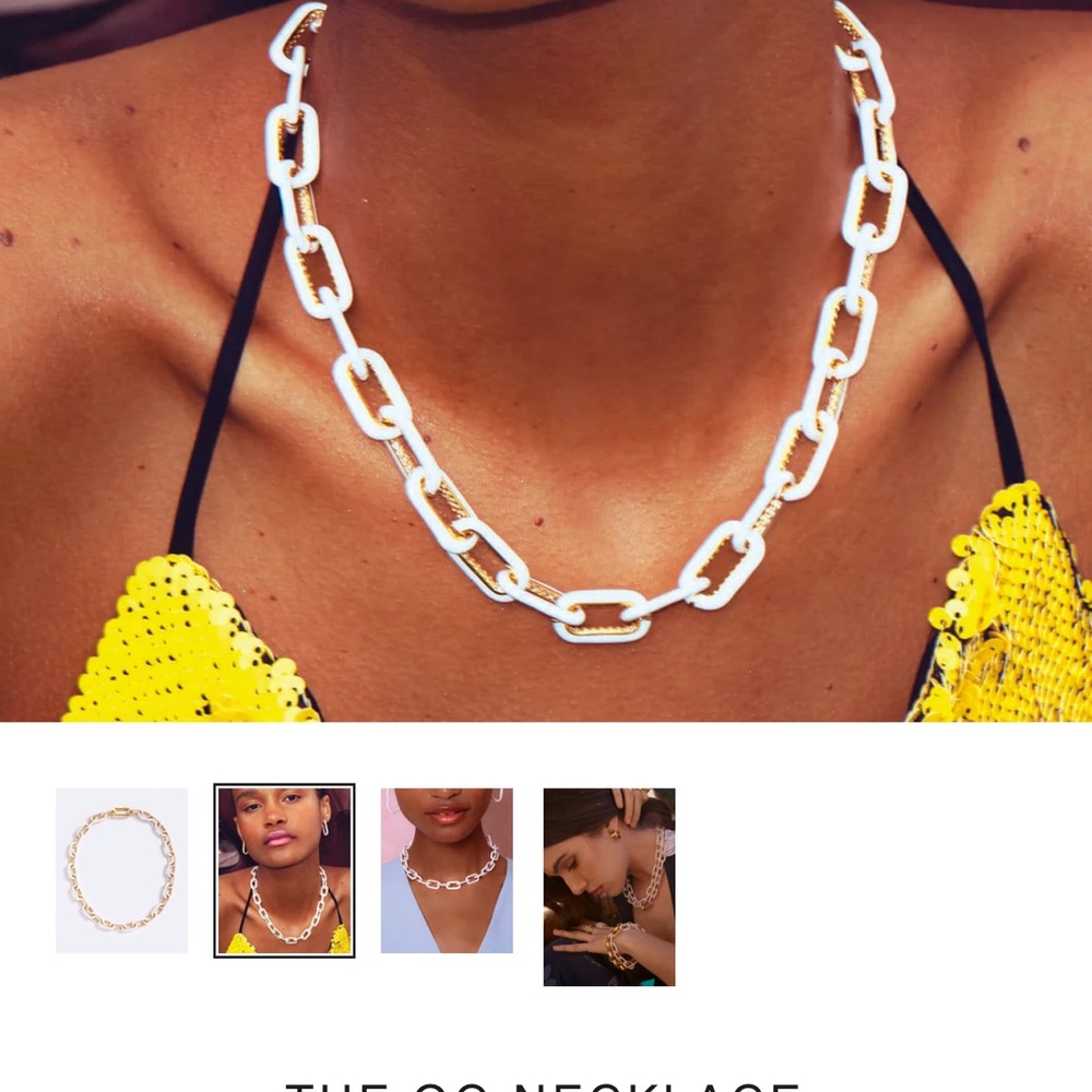 Elegant Gold and White Necklace